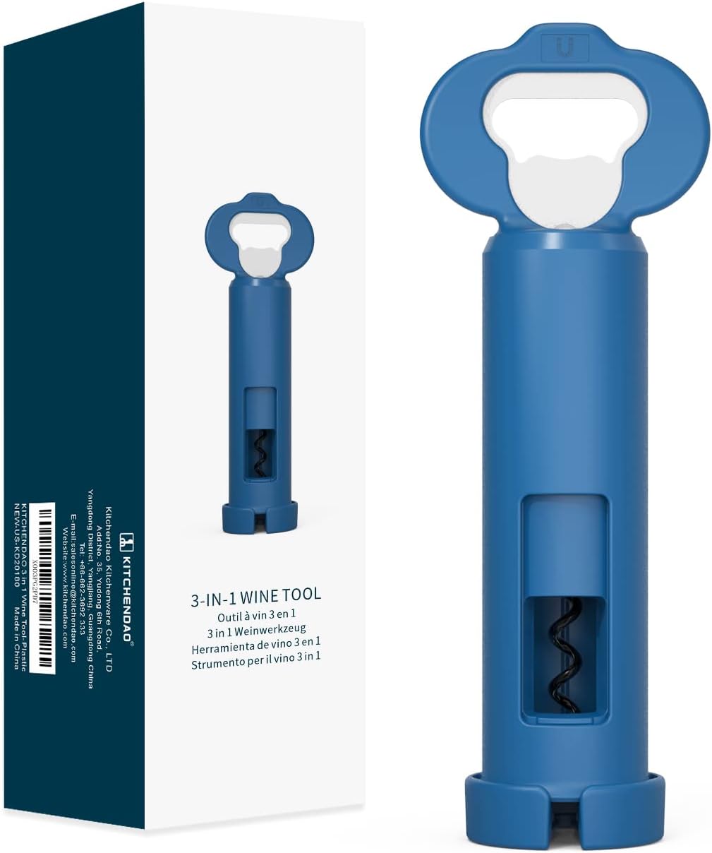 KITCHENDAO 3-in-1 Wine Beer Opener