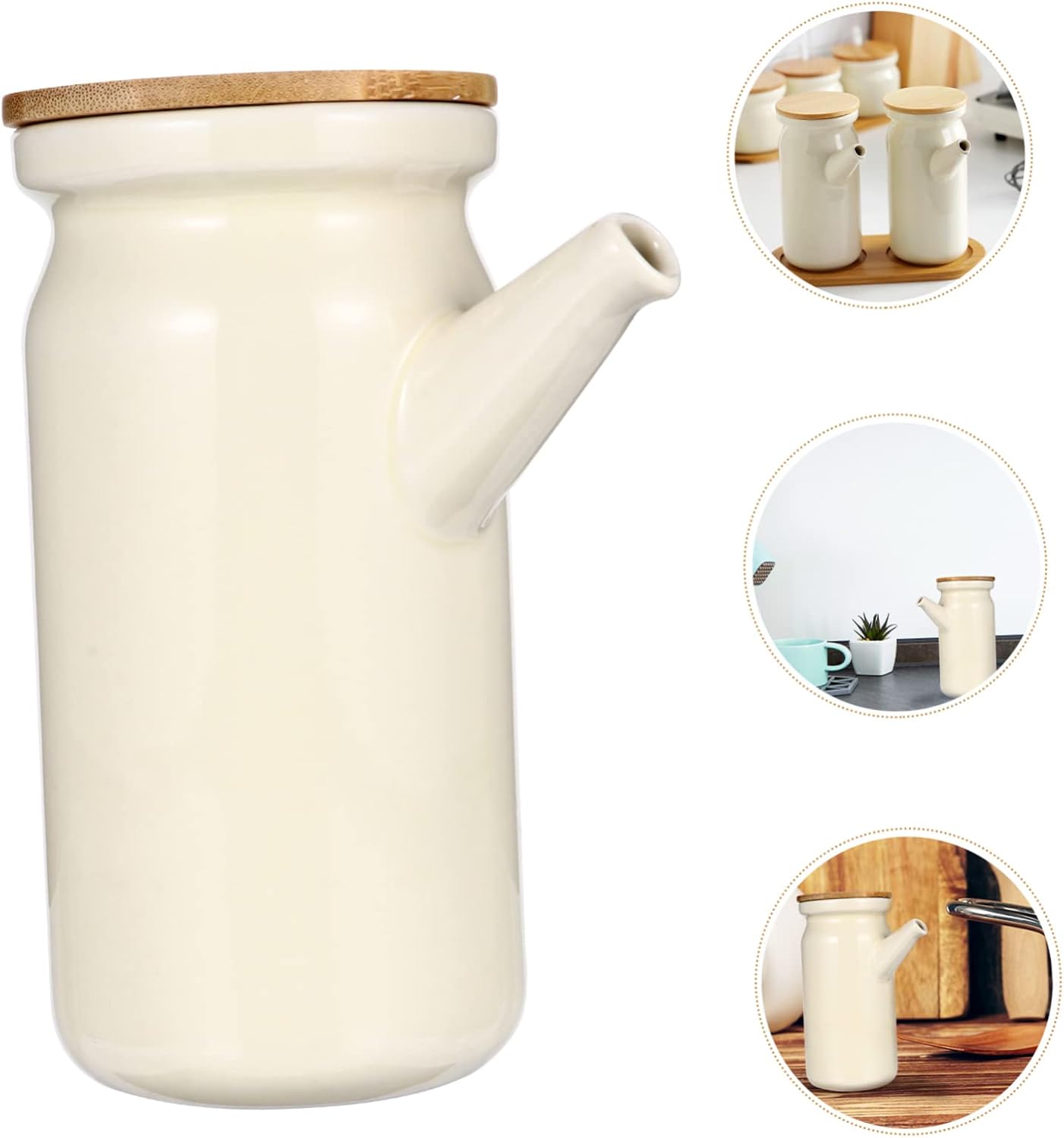 Ceramic Oil Dispenser forOliveVinegarSoy Sauce Easy to Clean