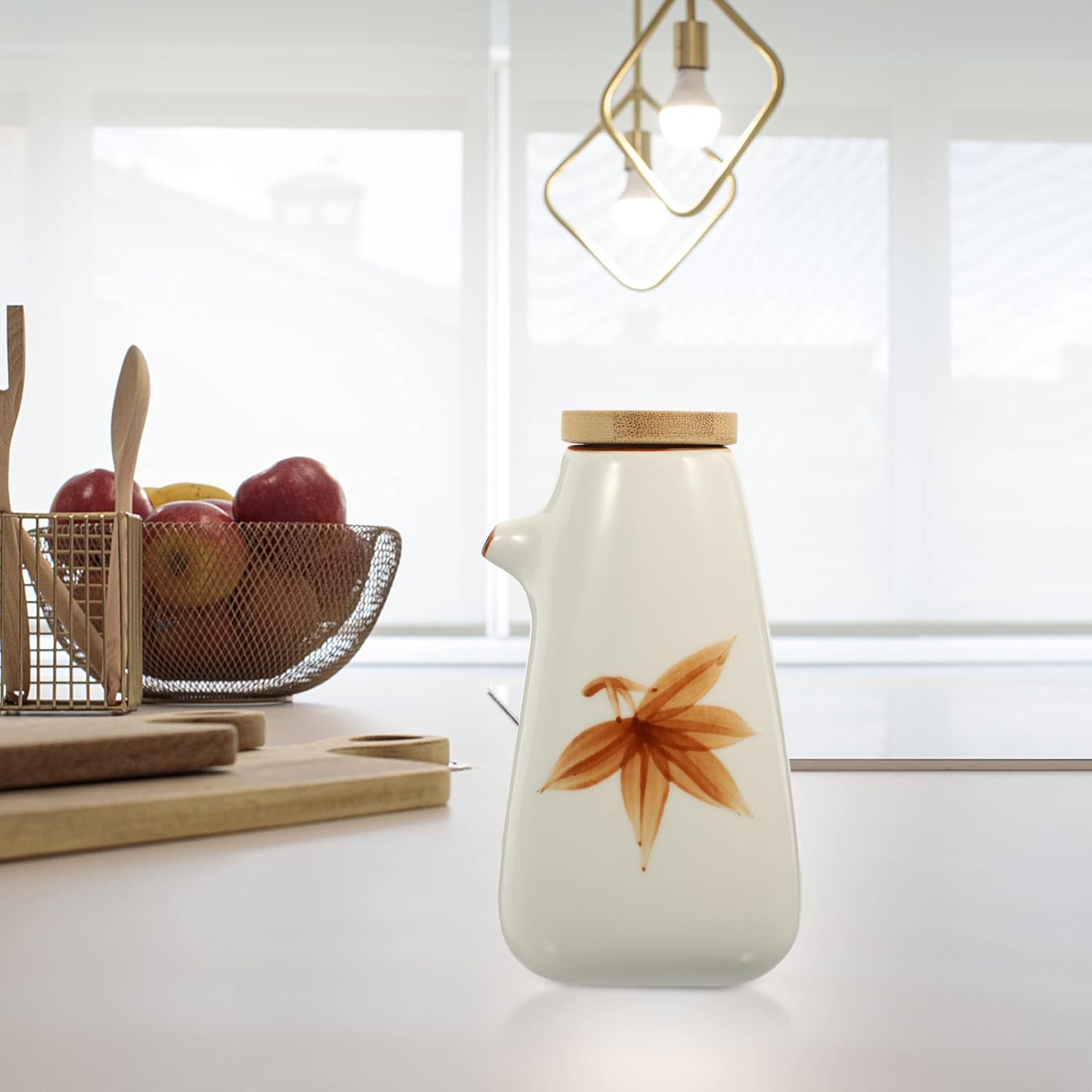 Elegant Ceramic Oil Dispenser for Kitchen Dining