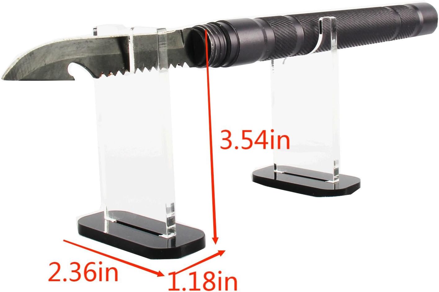 4-Piece Acrylic Knife Display Stand Set
