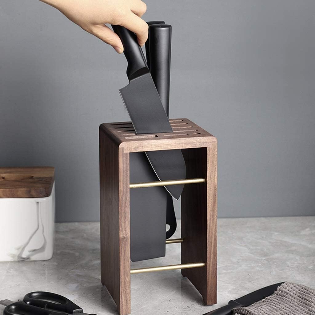 ZAEGO Kitchen Knife Holder Solid Wood Knife Block for Kitchen Accessories