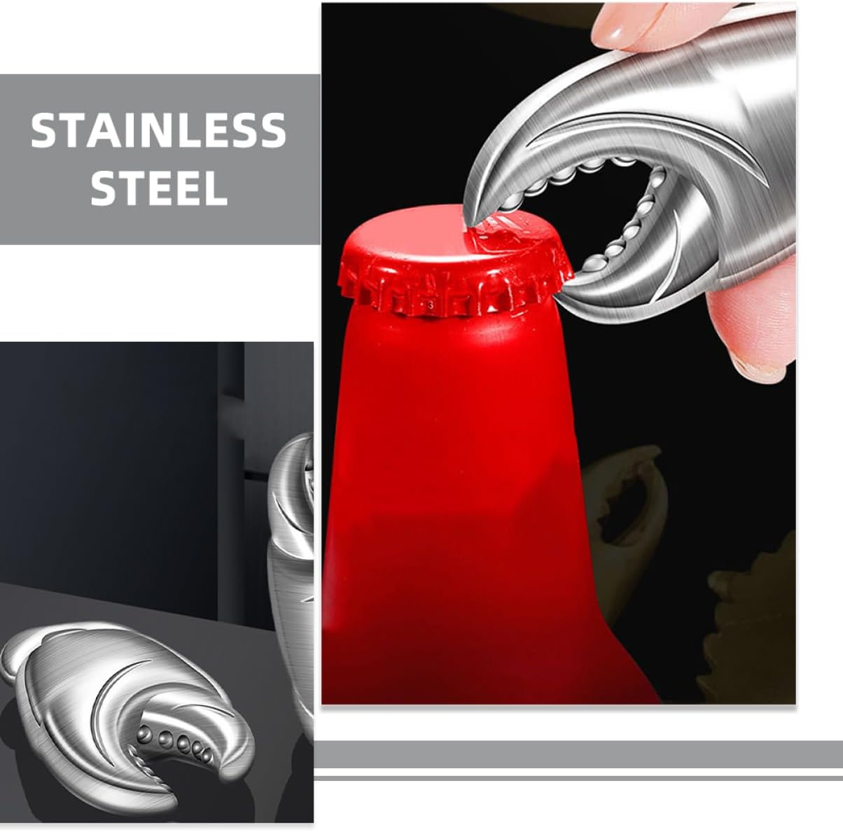 Stainless Steel Dual-Purpose Can and Bottle Opener