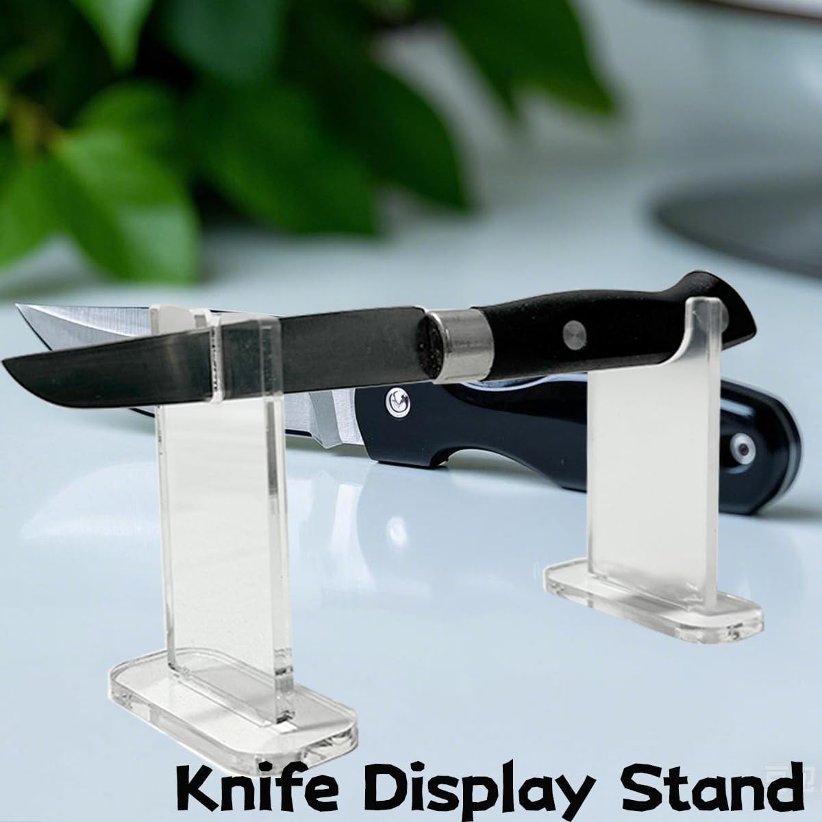 4-Piece Acrylic Knife Display Stand Set