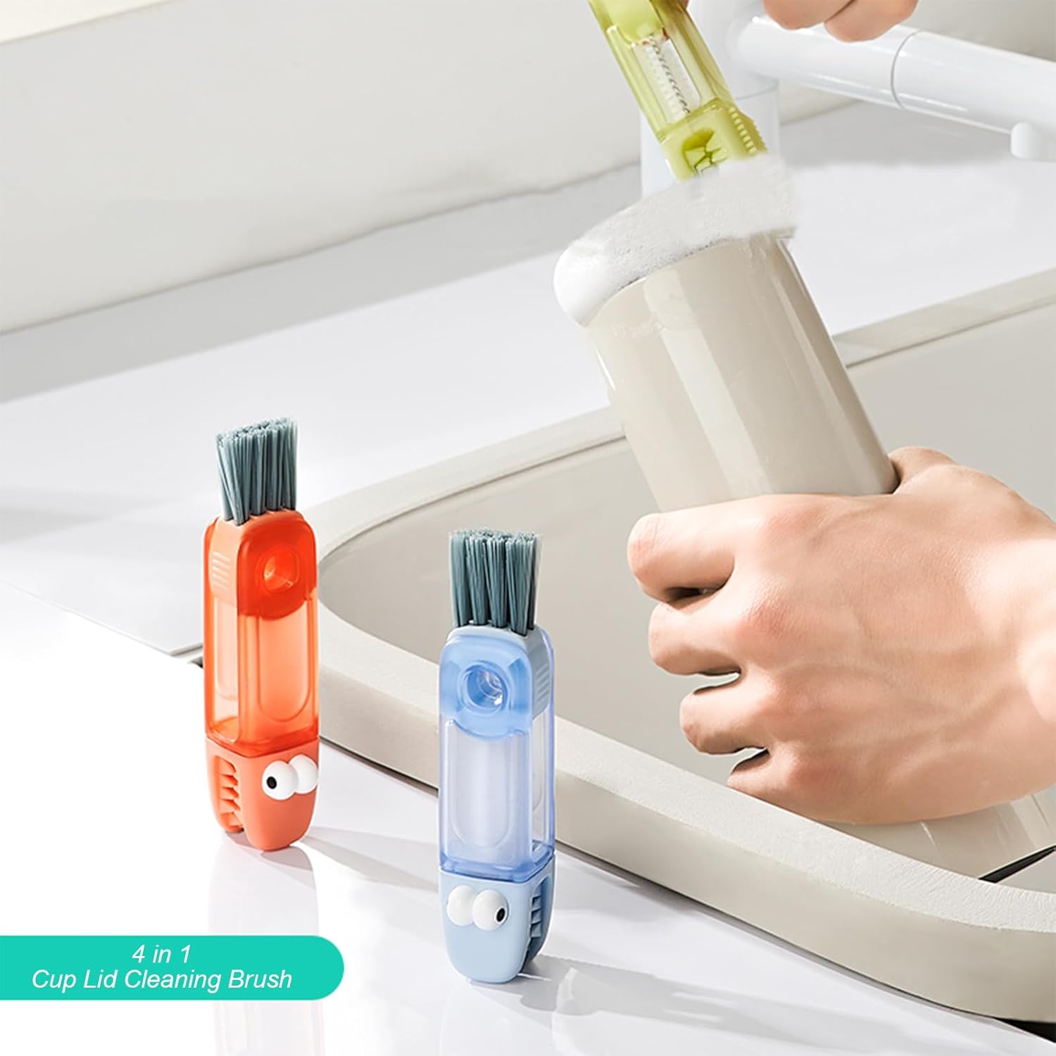 Everything in One Cup Lid Cleaning Brush