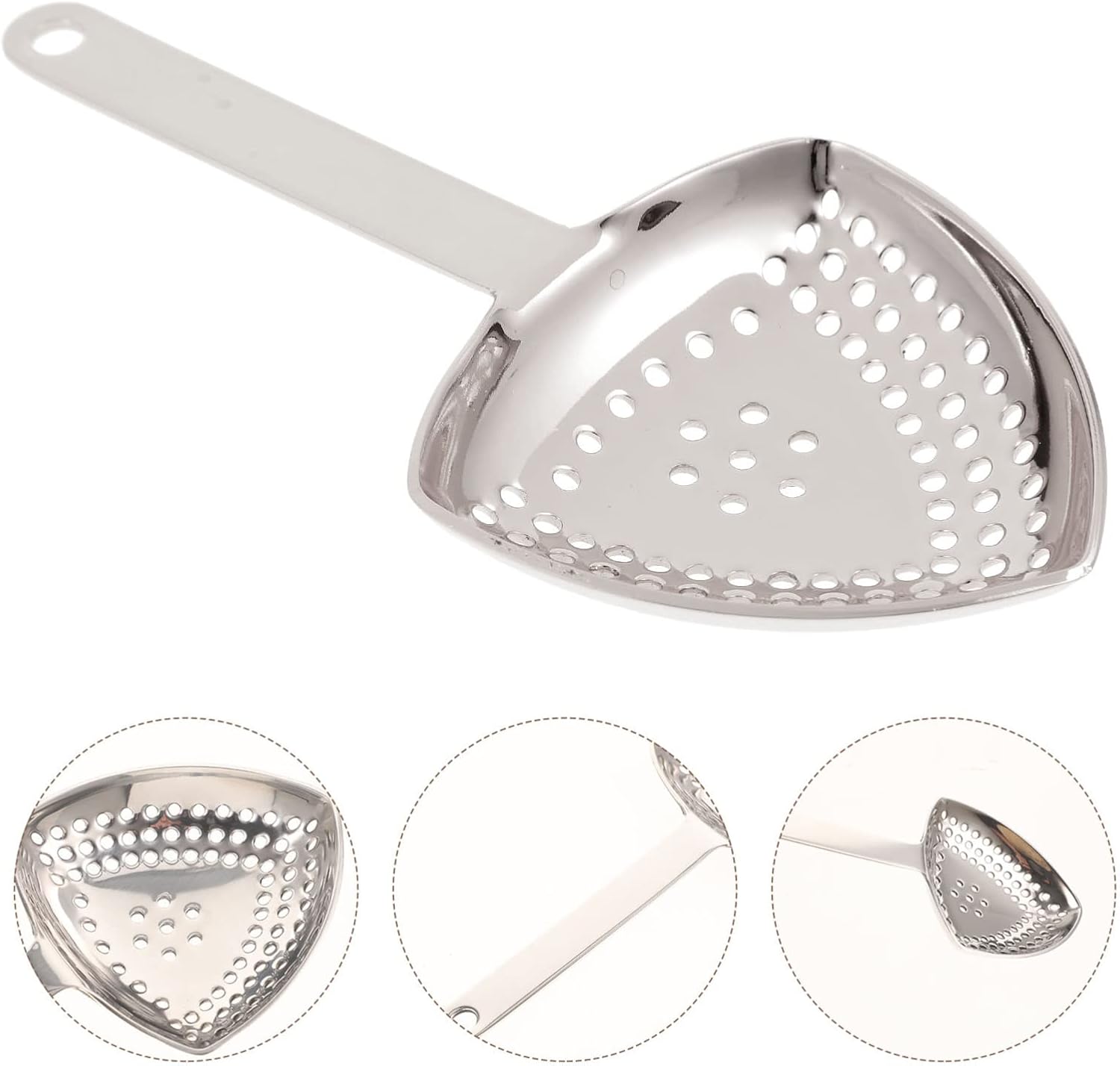 Hemoton Stainless Steel Cocktail Strainer - Bar Kitchen Essential