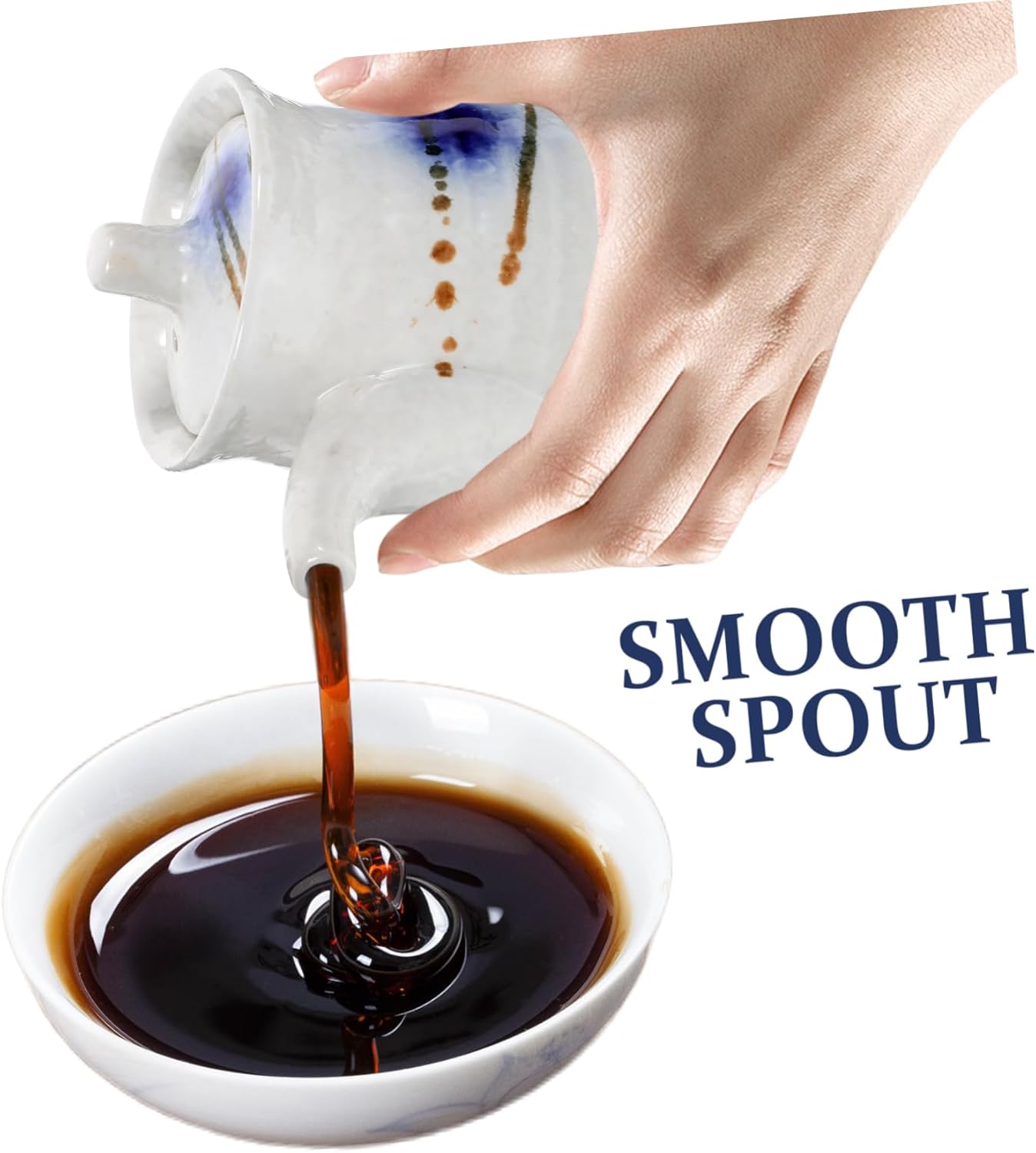 Vibrant Japanese Design Ceramic Oil Dispenser for Soy Sauce