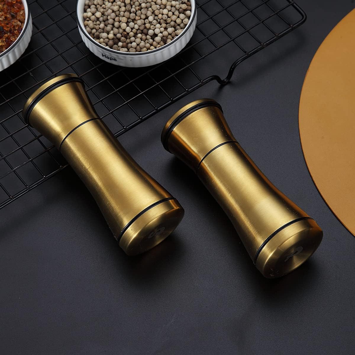 Kyraton Gold Salt Pepper Shakers Set