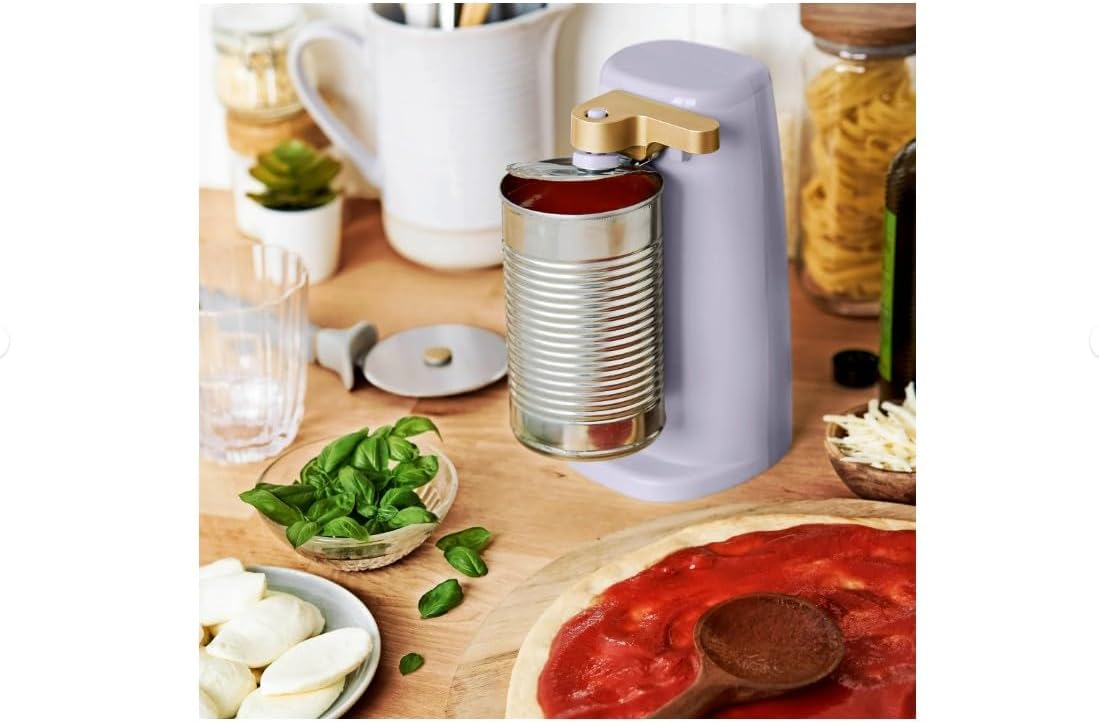 Elegant Safe-Cut Electric Can Opener Lavender by Drew Barrymore