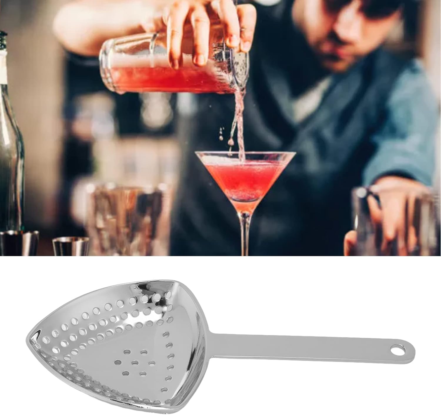 Julep Strainer Stainless Steel Cocktail Shaker Tool
