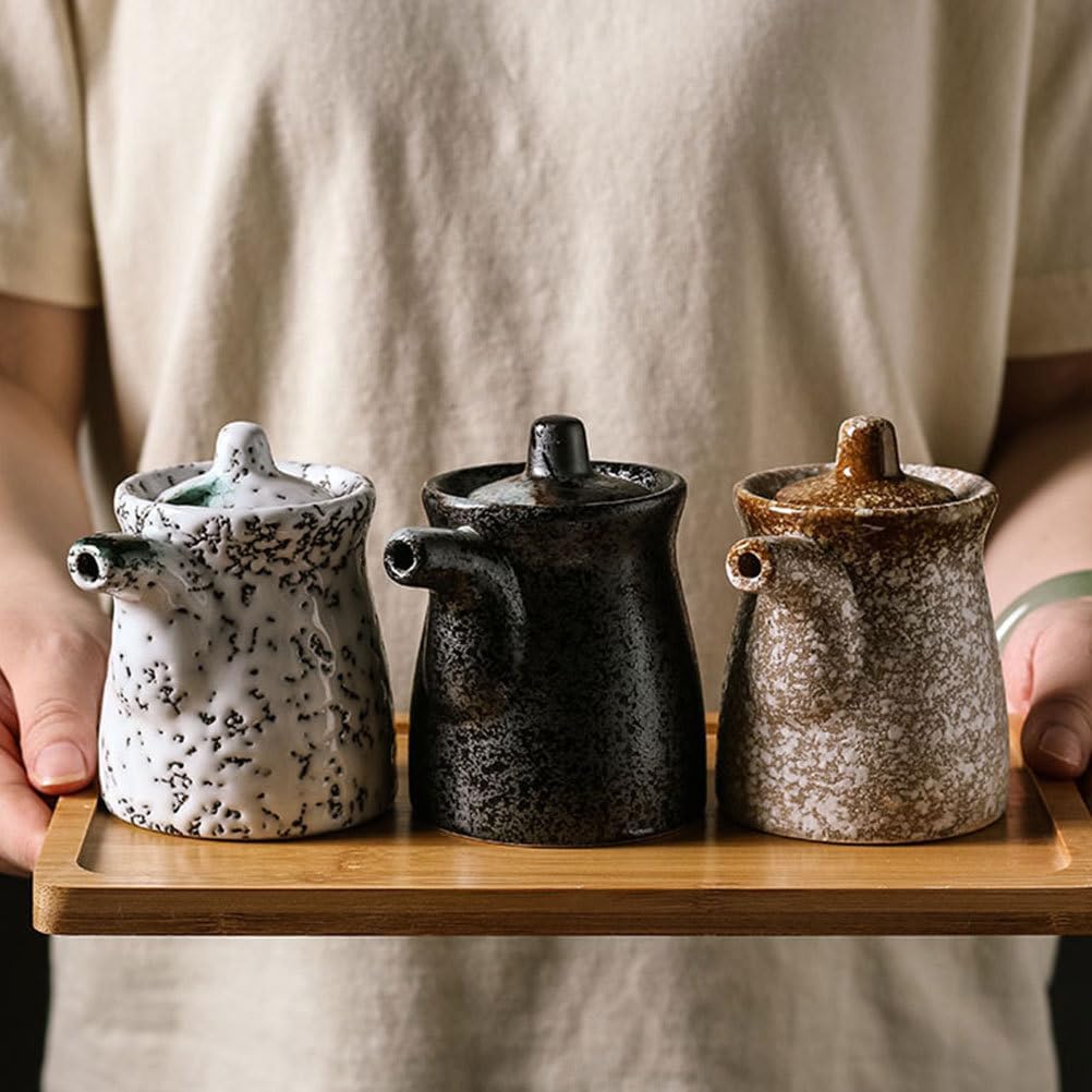 Perfect Oil Dispenser for Home Restaurant Japanese Style Ceramic Pot