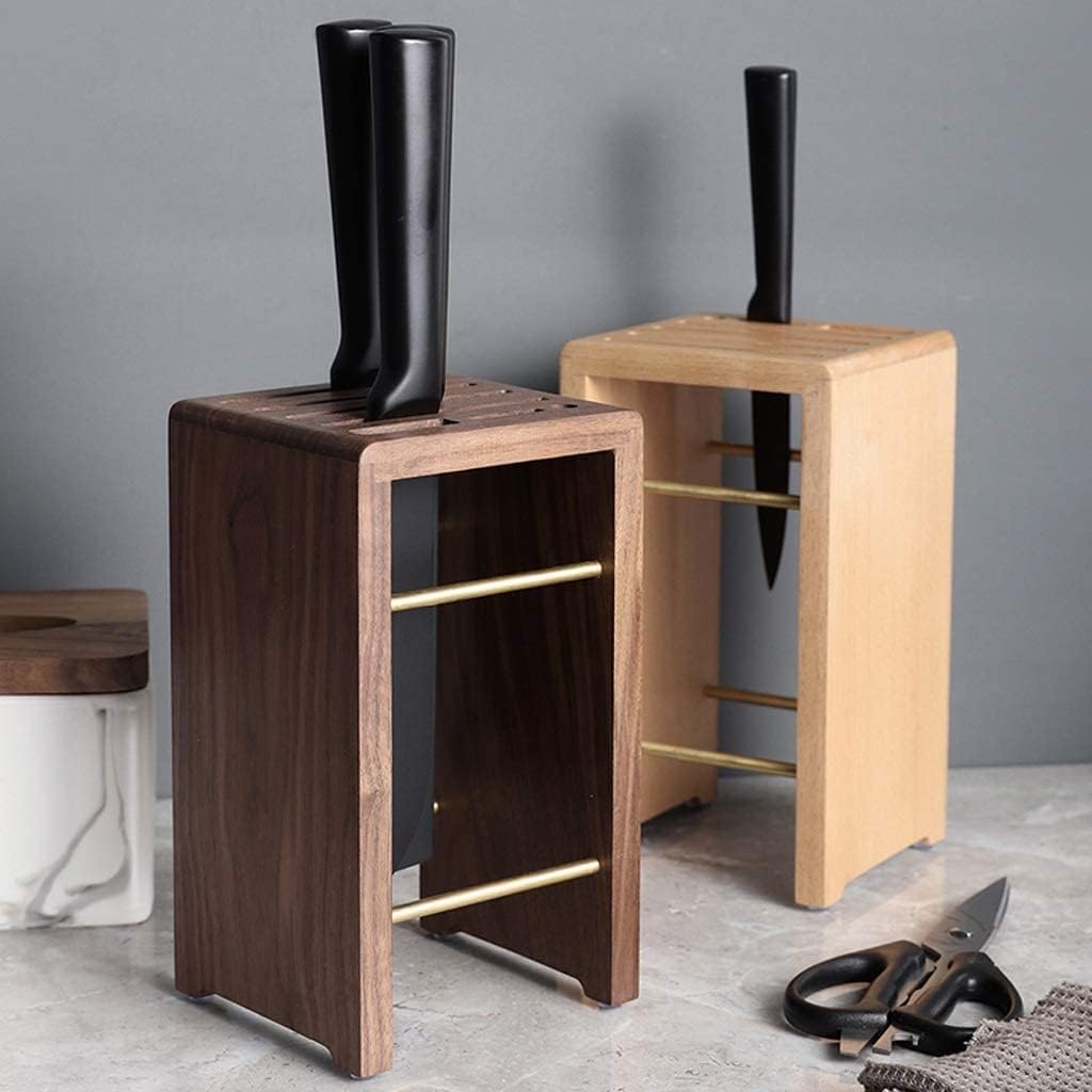 ZAEGO Kitchen Knife Holder Solid Wood Knife Block for Kitchen Accessories