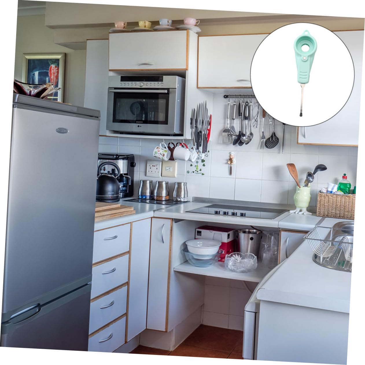 Stainless Steel Yogurt Roller Magnetic Bracket Bottle Opener for Home Kitchen