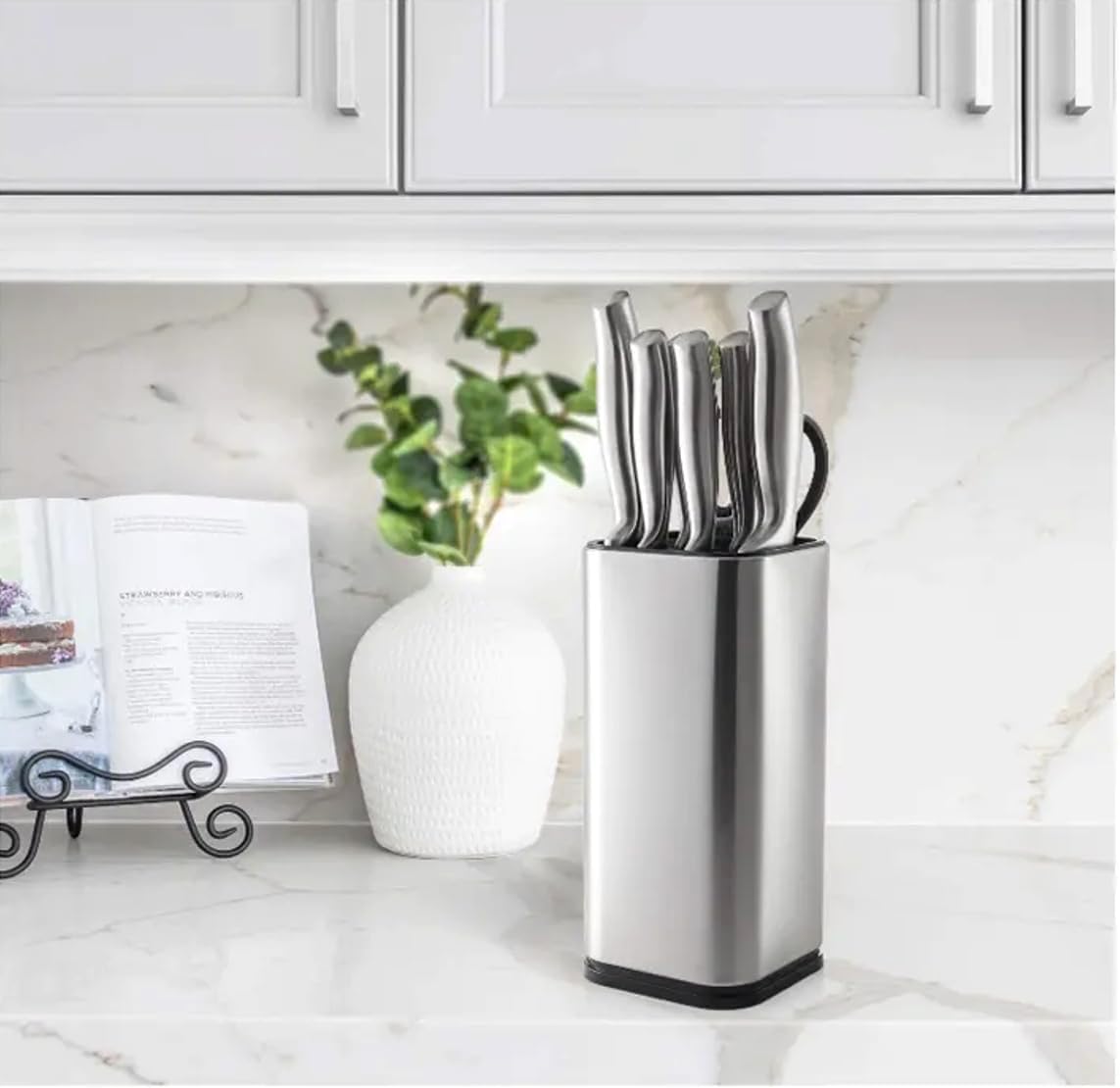 DURA LIVING Universal Stainless Steel Knife Block