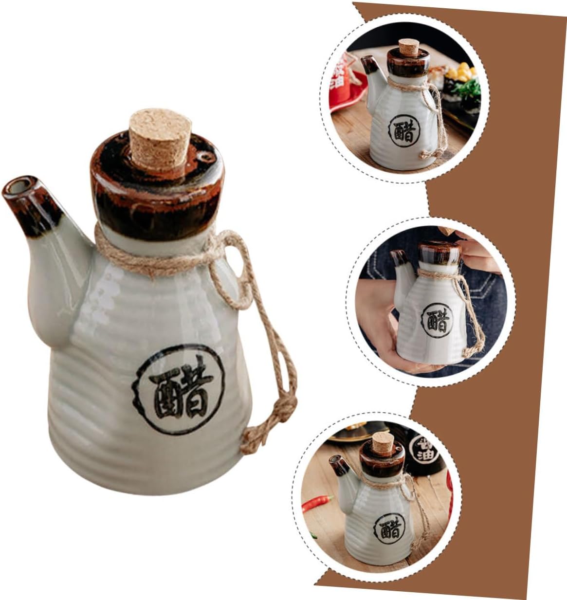 IMIKEYA Japanese Ceramic Soy Sauce Dispenser