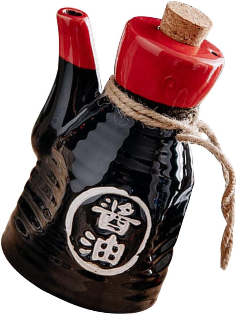 Japanese Style Ceramic Condiment Dispenser with Cork
