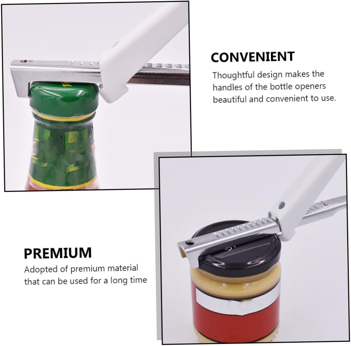 2-Piece Can Wine Opener Adjustable stainless steel Bin Opener Keychain