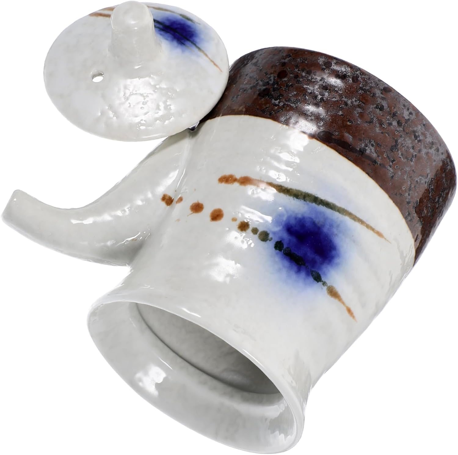 Vibrant Japanese Design Ceramic Oil Dispenser for Soy Sauce