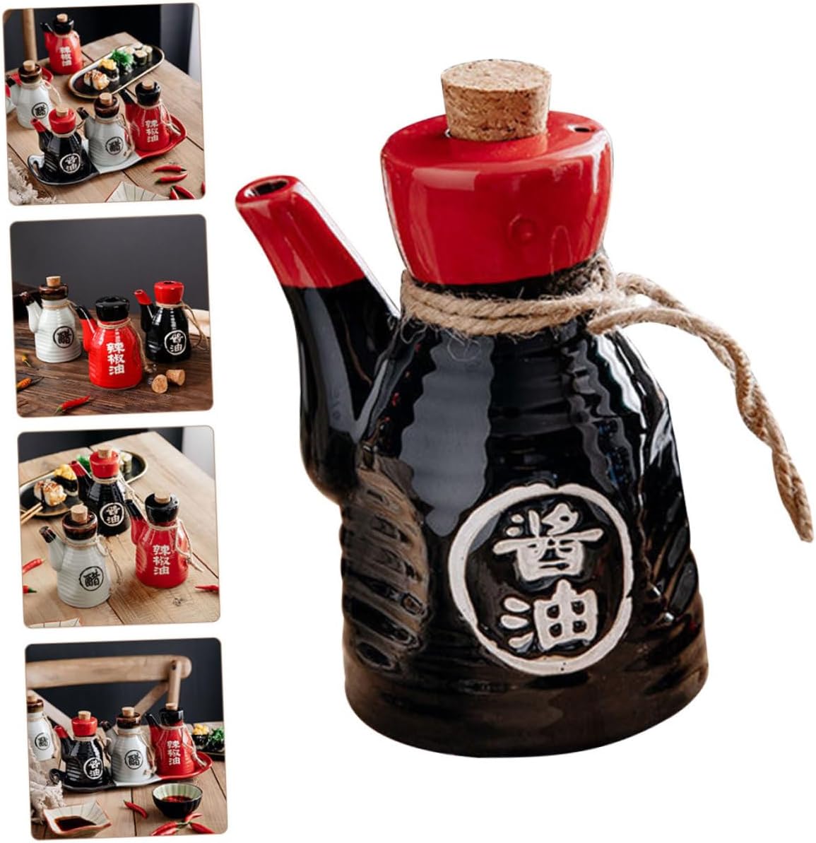posh black sauce dispenser