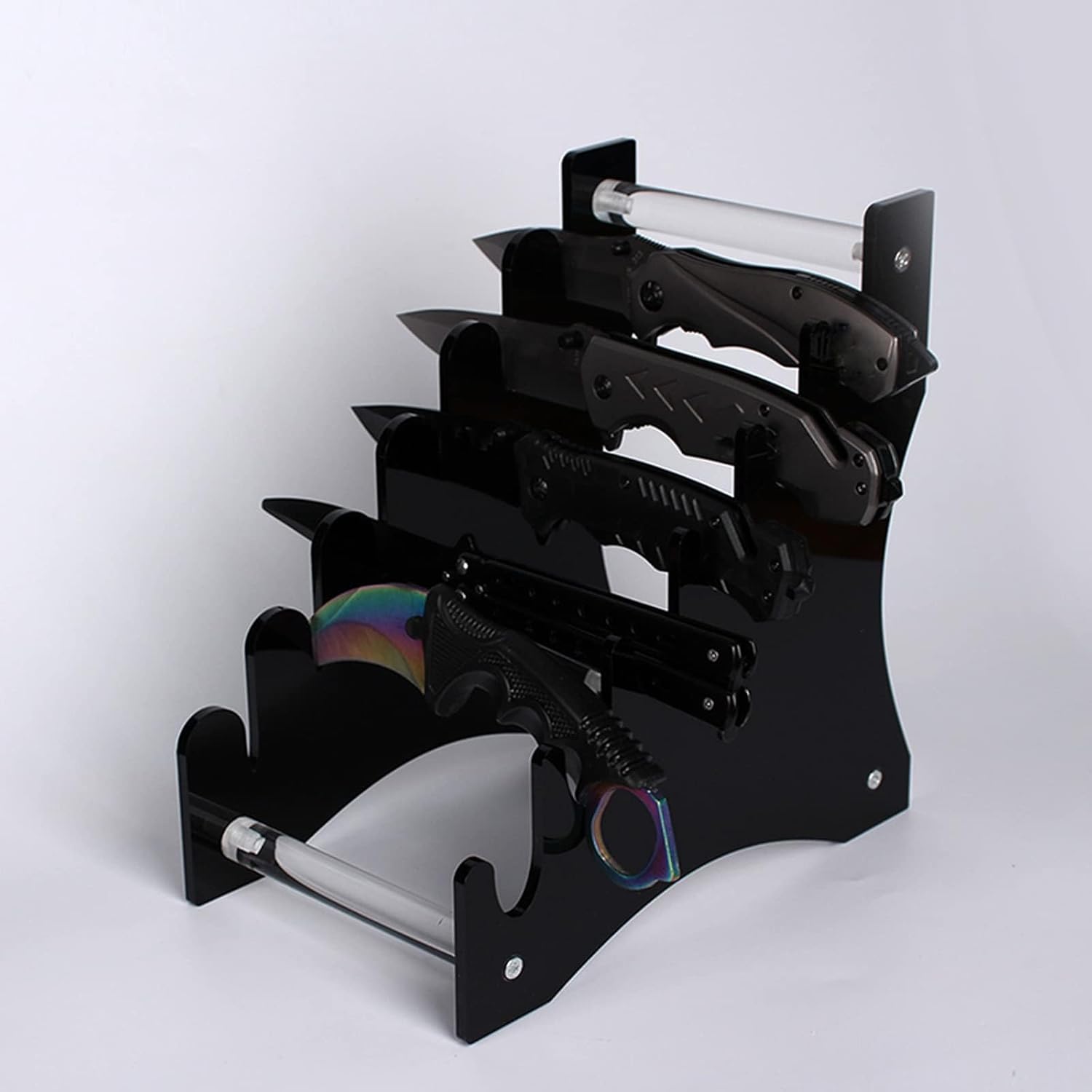 Premium Acrylic Knife Display Stand for Home or Office