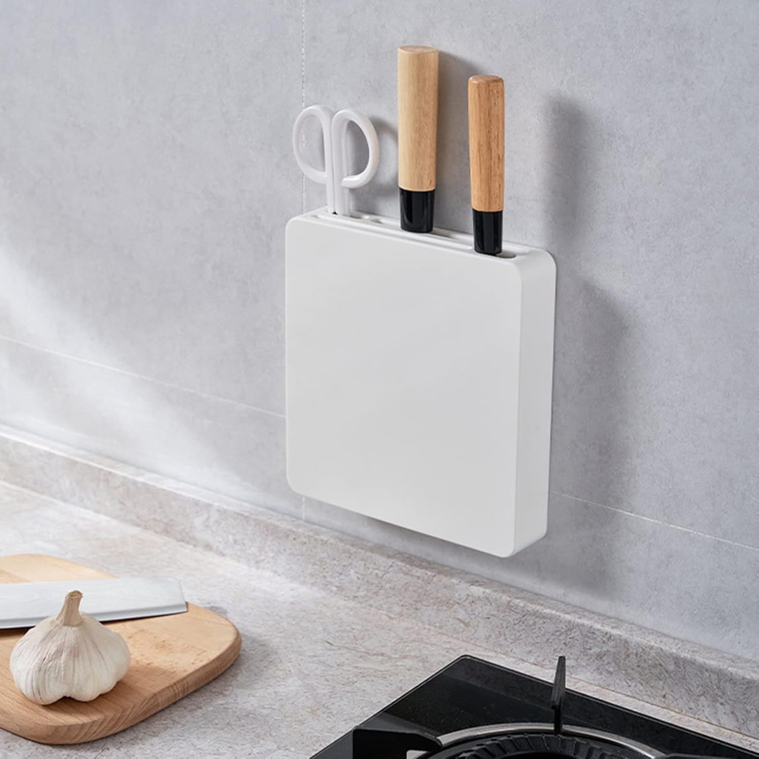 Space-Saving Wall-Mounted Knife Holder 4 Slot