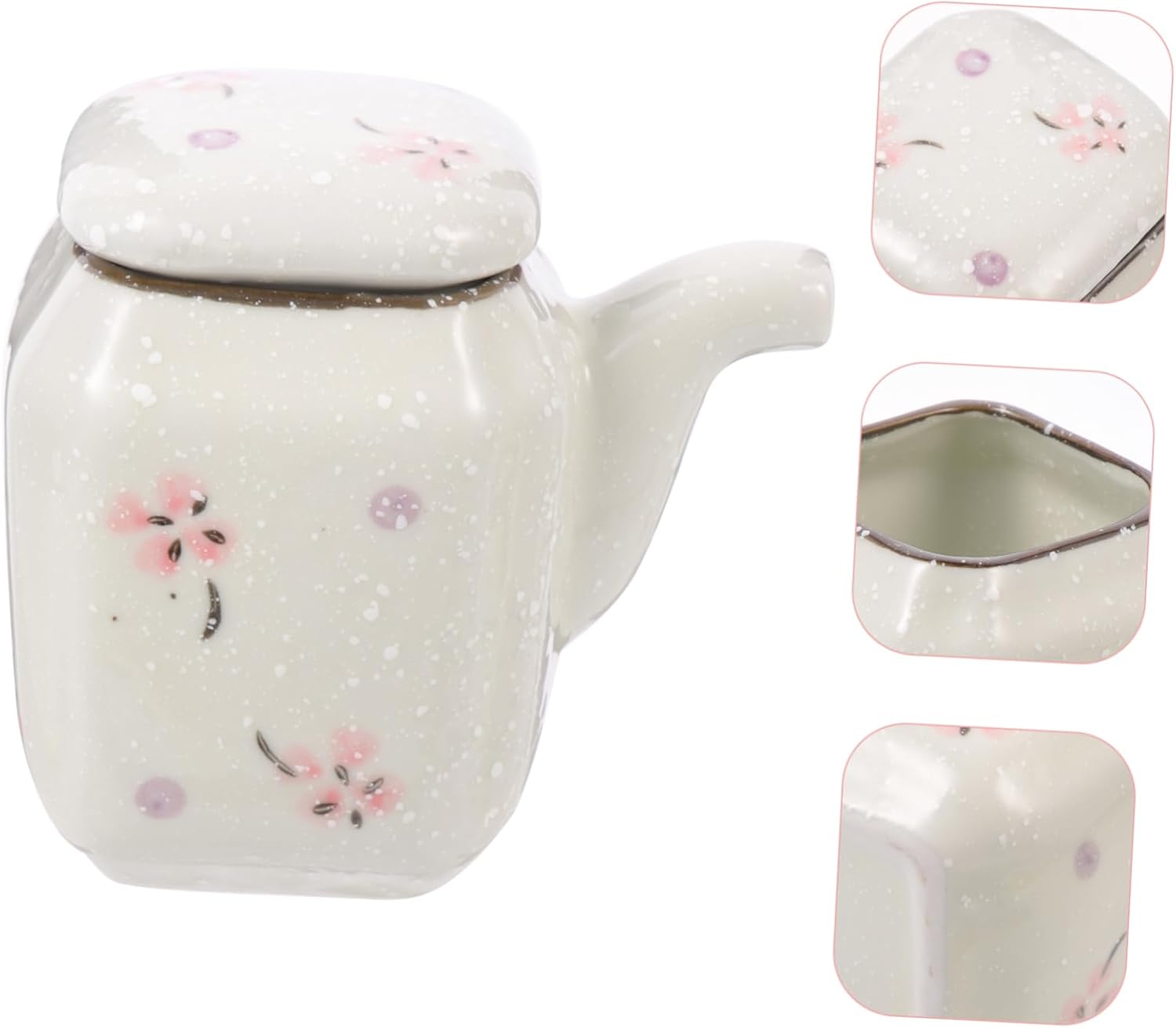 Zerodeko Ceramic Hand-Painted Soy Sauce Pot