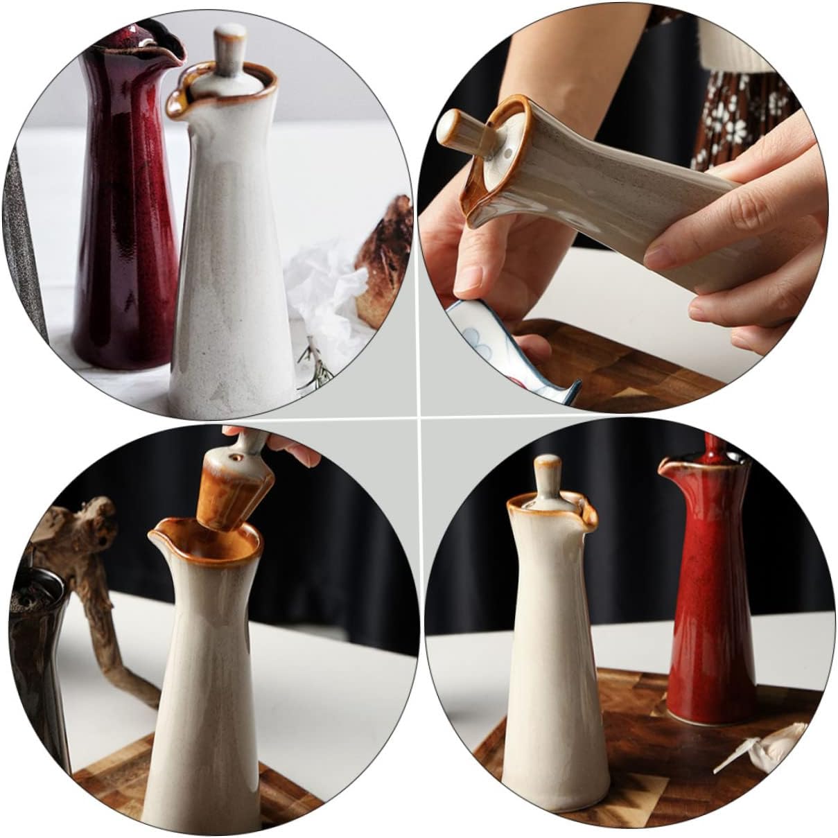 Japanese Pottery Oil Bottle Dispenser