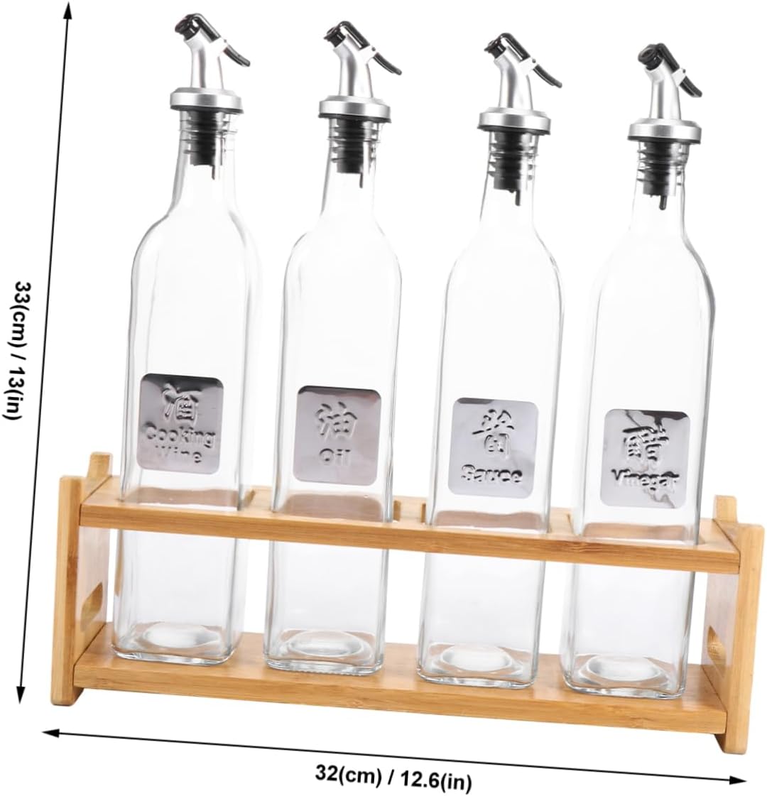 5-Piece Castor Soy Bottle Storage Shelf for Cooking Spices