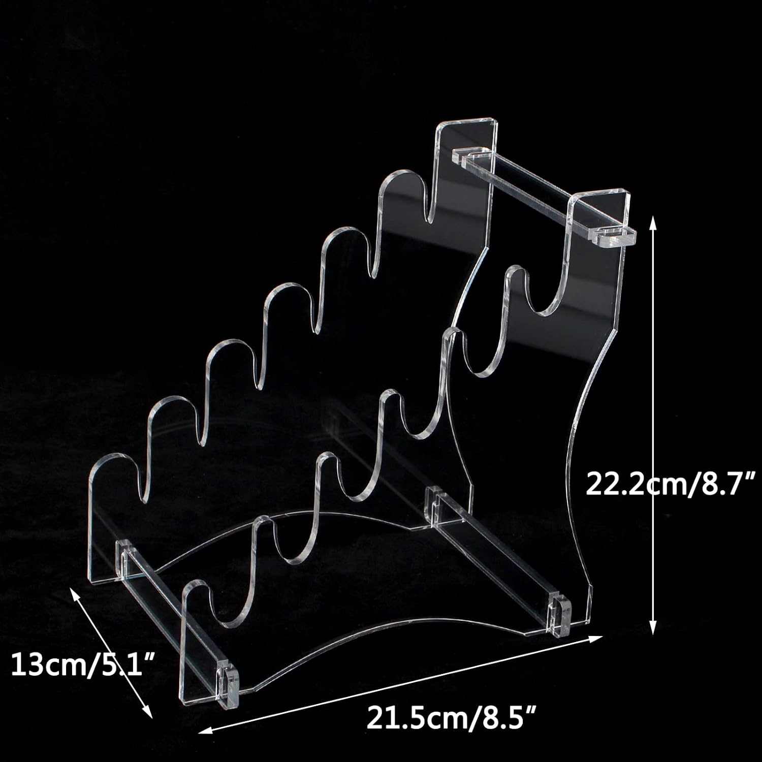 Dagger Stand - Transparent acrylic knife display case for 6 knives
