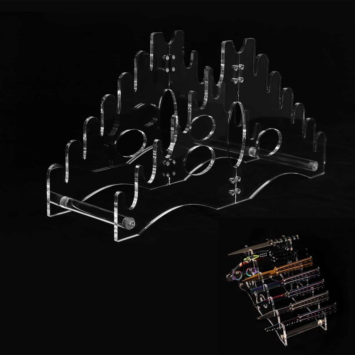 Cool Sleek 12-Pocket Knife Display Case