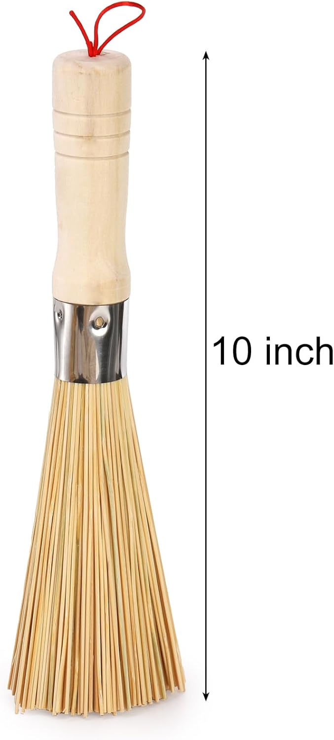 Elsjoy 8 Pack Bamboo Wok Brush
