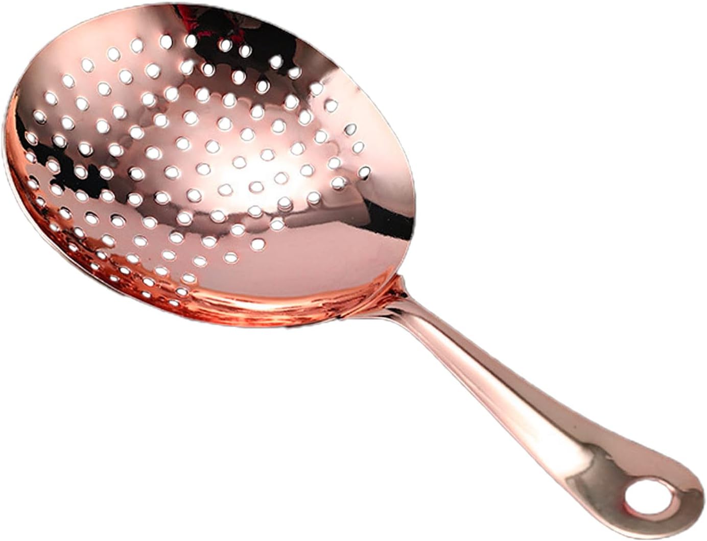 Fast-acting cocktail ice cube strainer