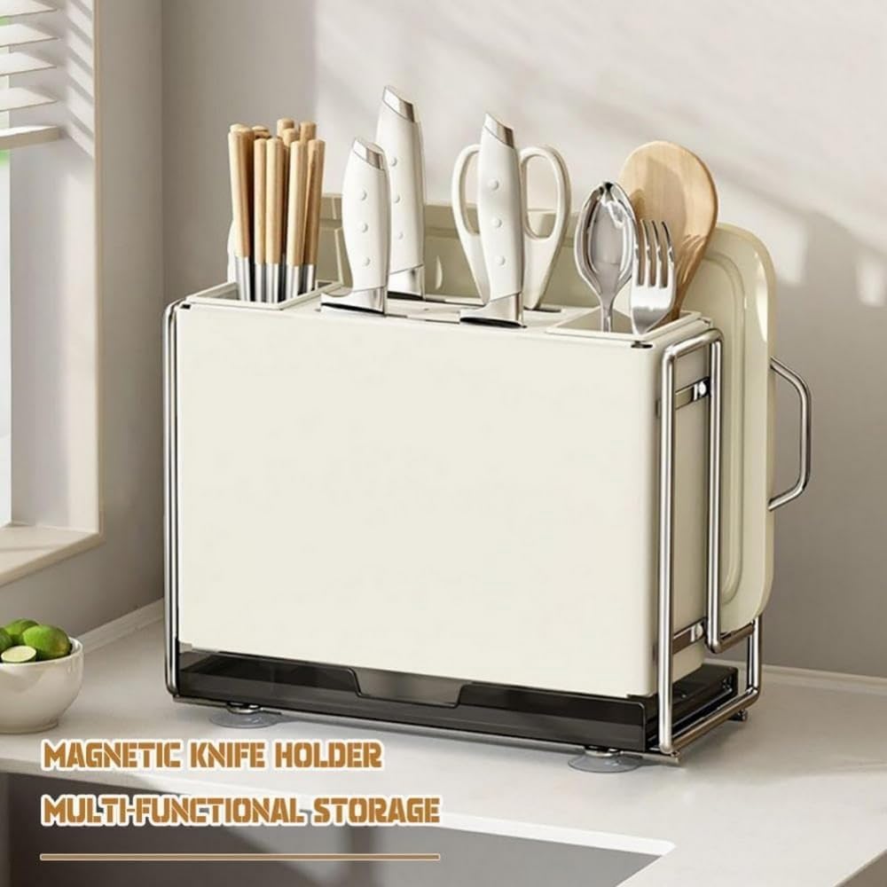 Universal Knife Holder Cyscratia Kitchen Gadget - Dual Use Space-Saving Kitchen Organizing Tool