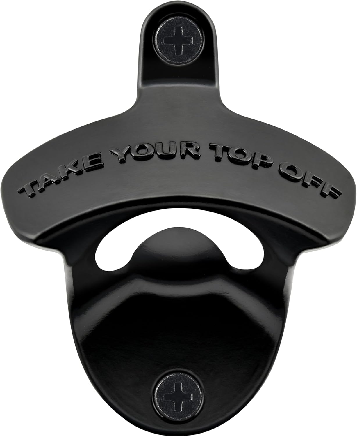 Humorously Stylish Black Wall-Mounted Bottle Opener Gift