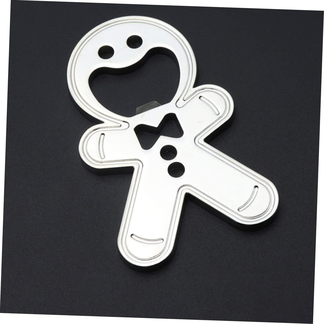 LABRIMP 2pcs Gingerbread Man Bottle Opener Can Cooler Holder