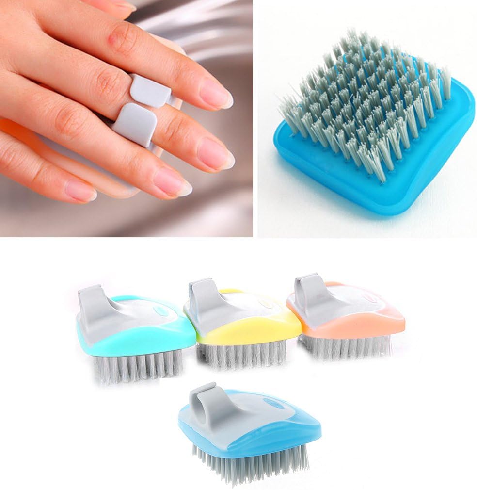 XISAOK Mini Fruits Vegetables Cleaning Brush with Fingers Protection