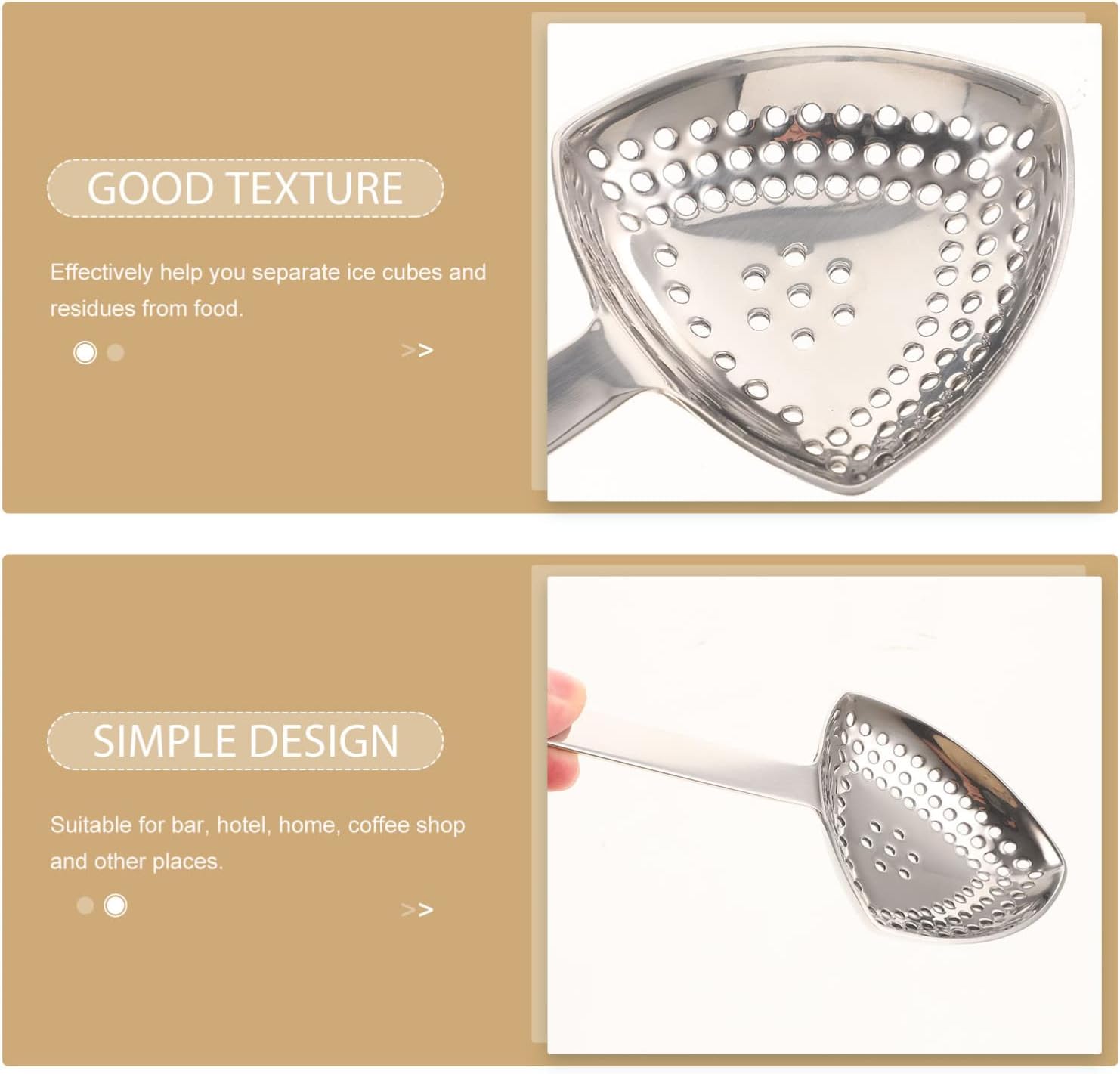 Hemoton Stainless Steel Cocktail Strainer - Bar Kitchen Essential