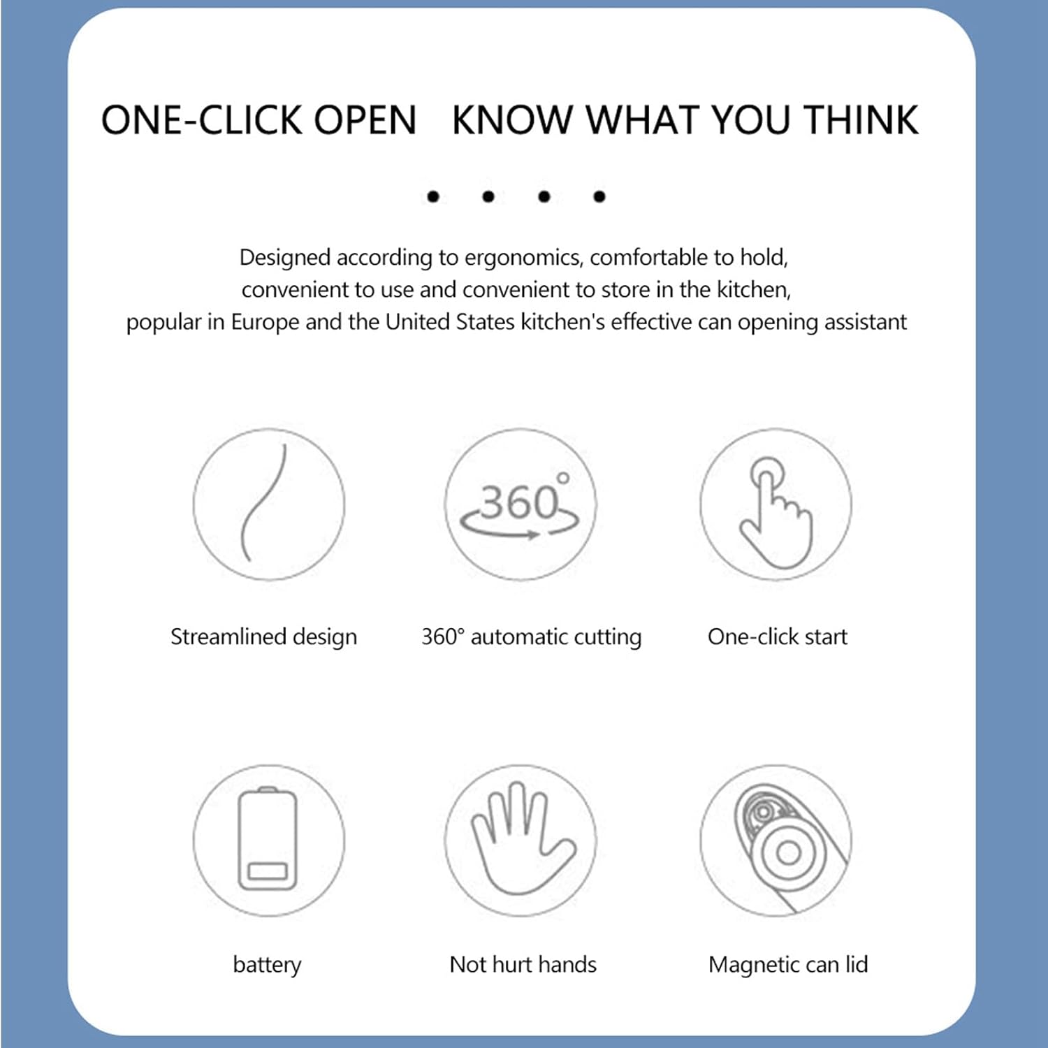Quick Easy Electric Can Opener for Seniors