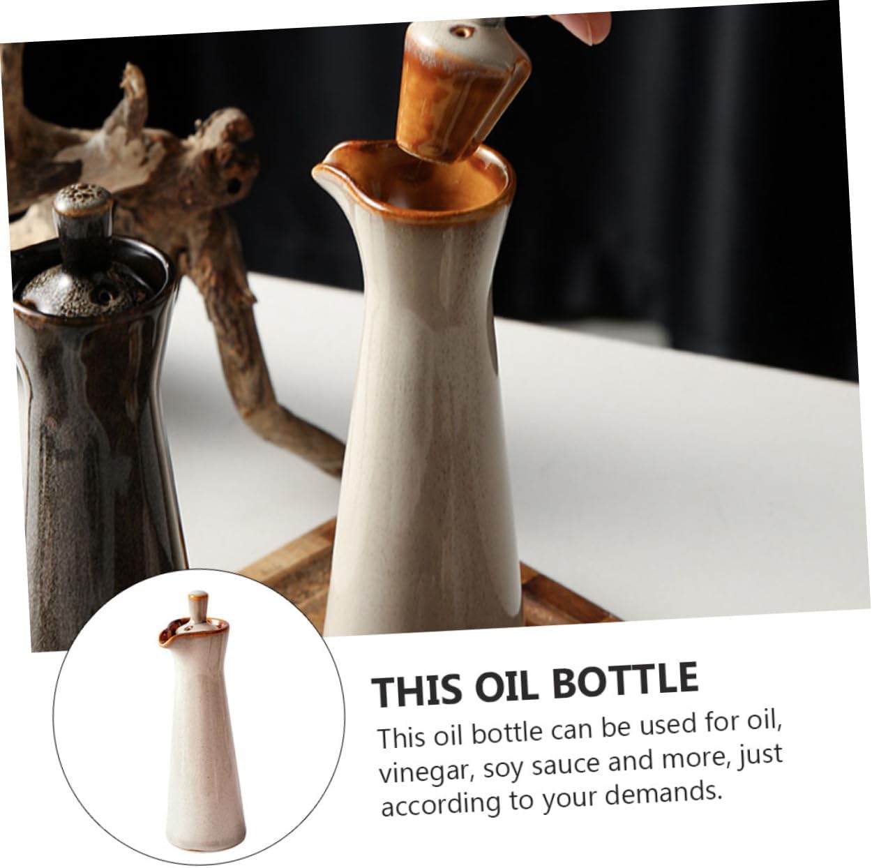 funocya Japanese Ceramic Condiment Storage Bottle