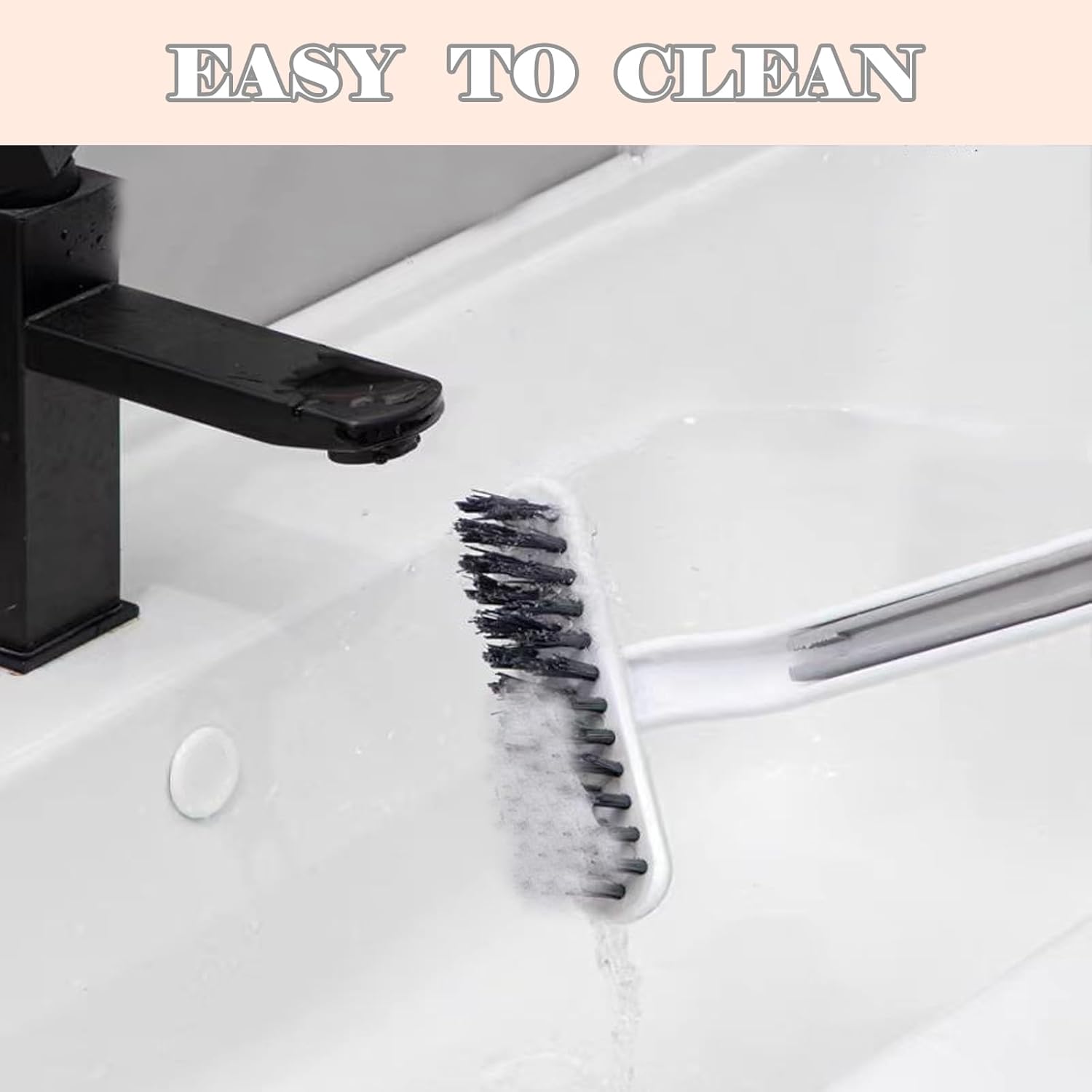 6PCS Hard Bristled Crevice Cleaning Brush Set for Kitchen and Bathroom