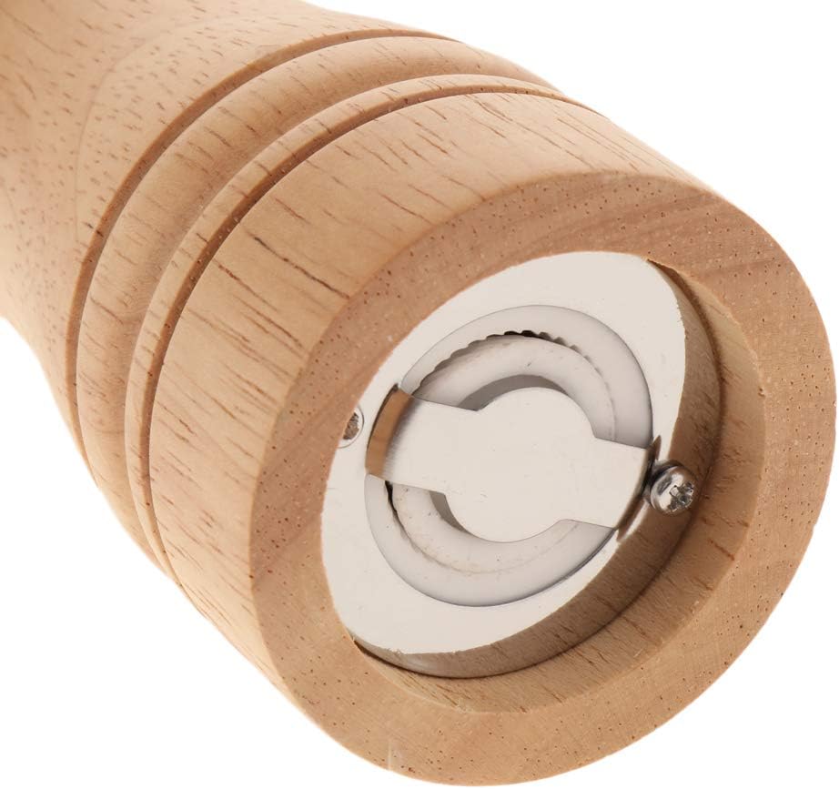 Luzhengyang wood pepper grinder set - adjustable coarse-fine premium kitchen tool 5 inch