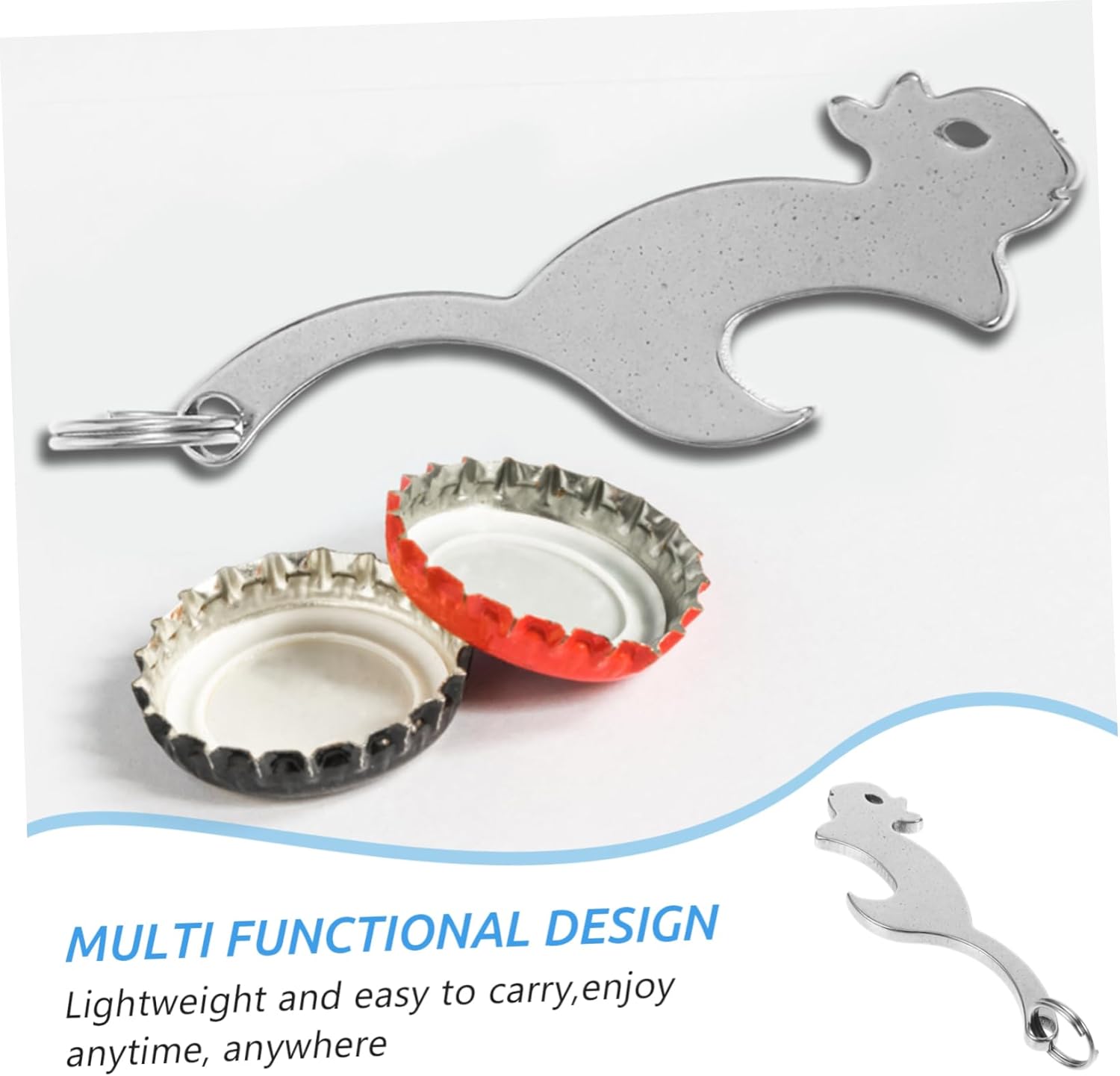 Beverage Bottle Opener with Creative Key Chain Design
