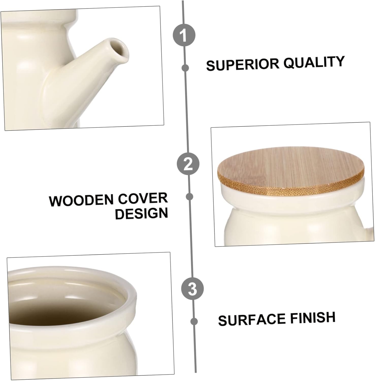Ceramic Oil Dispenser forOliveVinegarSoy Sauce Easy to Clean