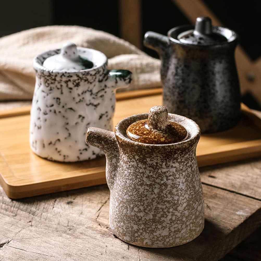 Perfect Oil Dispenser for Home Restaurant Japanese Style Ceramic Pot
