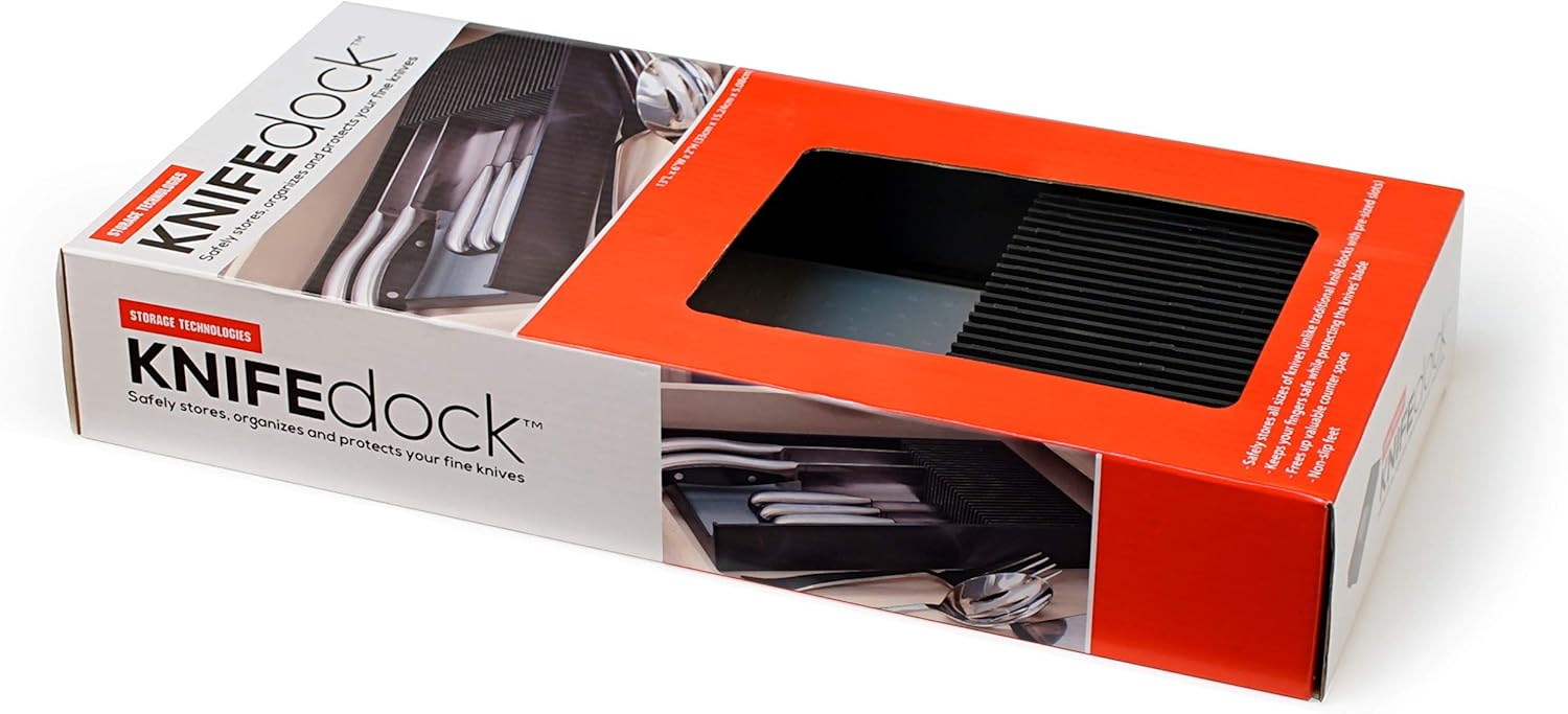 Knife Dock Plastic Knife Drawer Organizer for Kitchen Storage