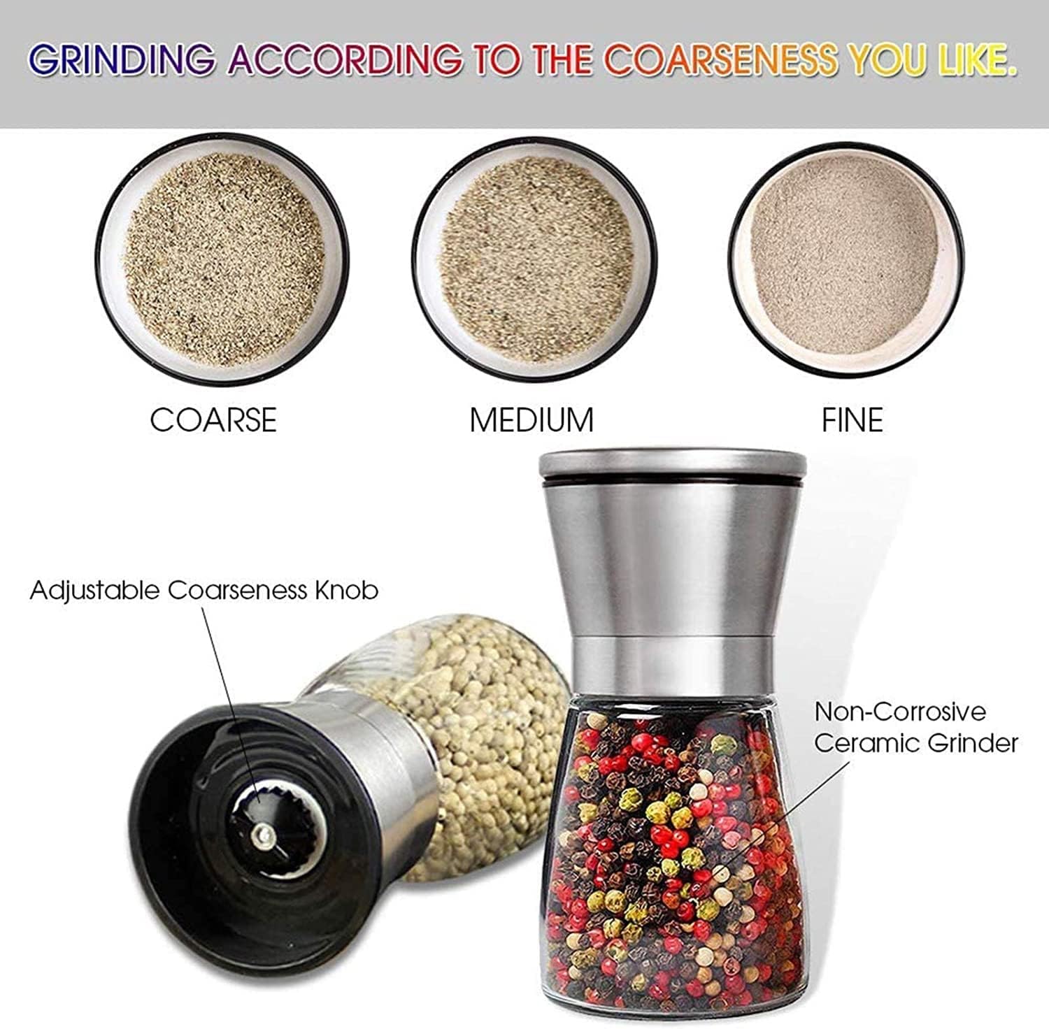 SEFAX Salt and Pepper Grinder Set