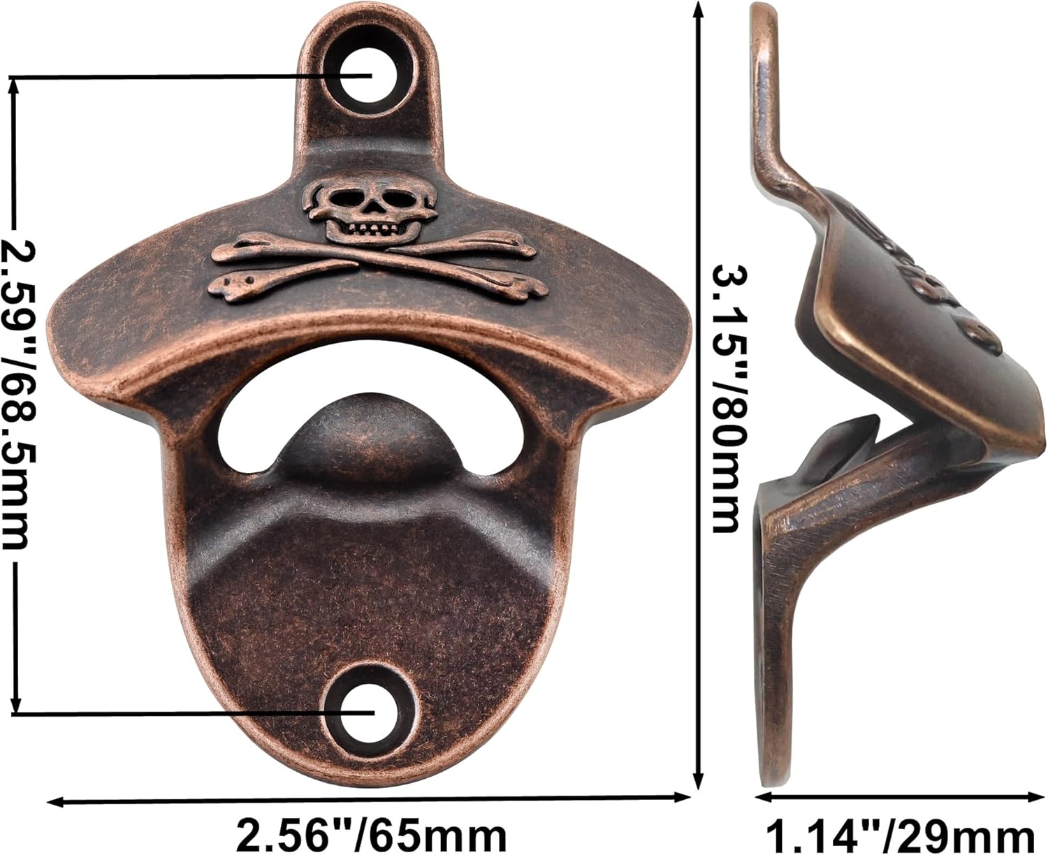 Wall-Mounted Skull Bottle Opener
