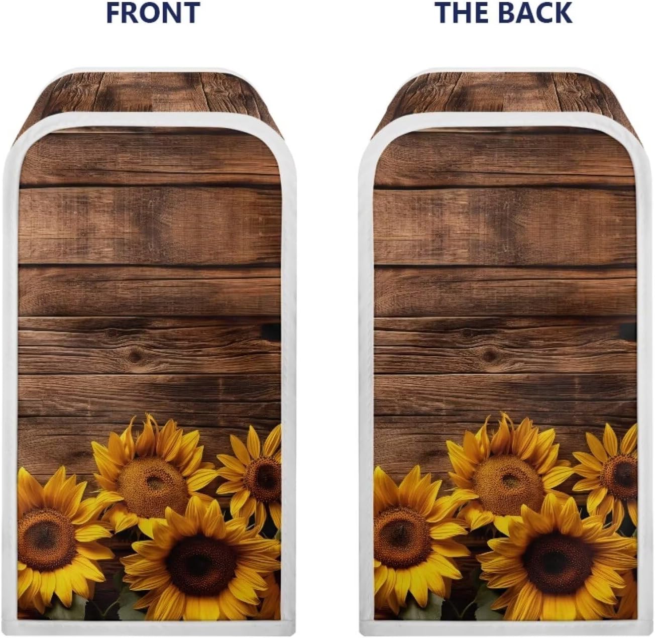 Sunflower Brown Wood Rustic Can Opener Cover