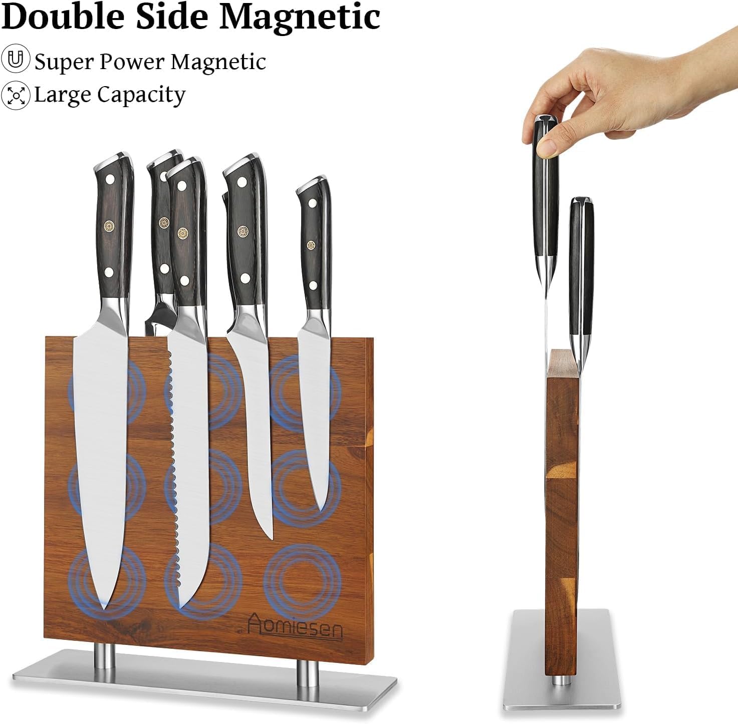 Magnetic Knife Block for Kitchen Organization