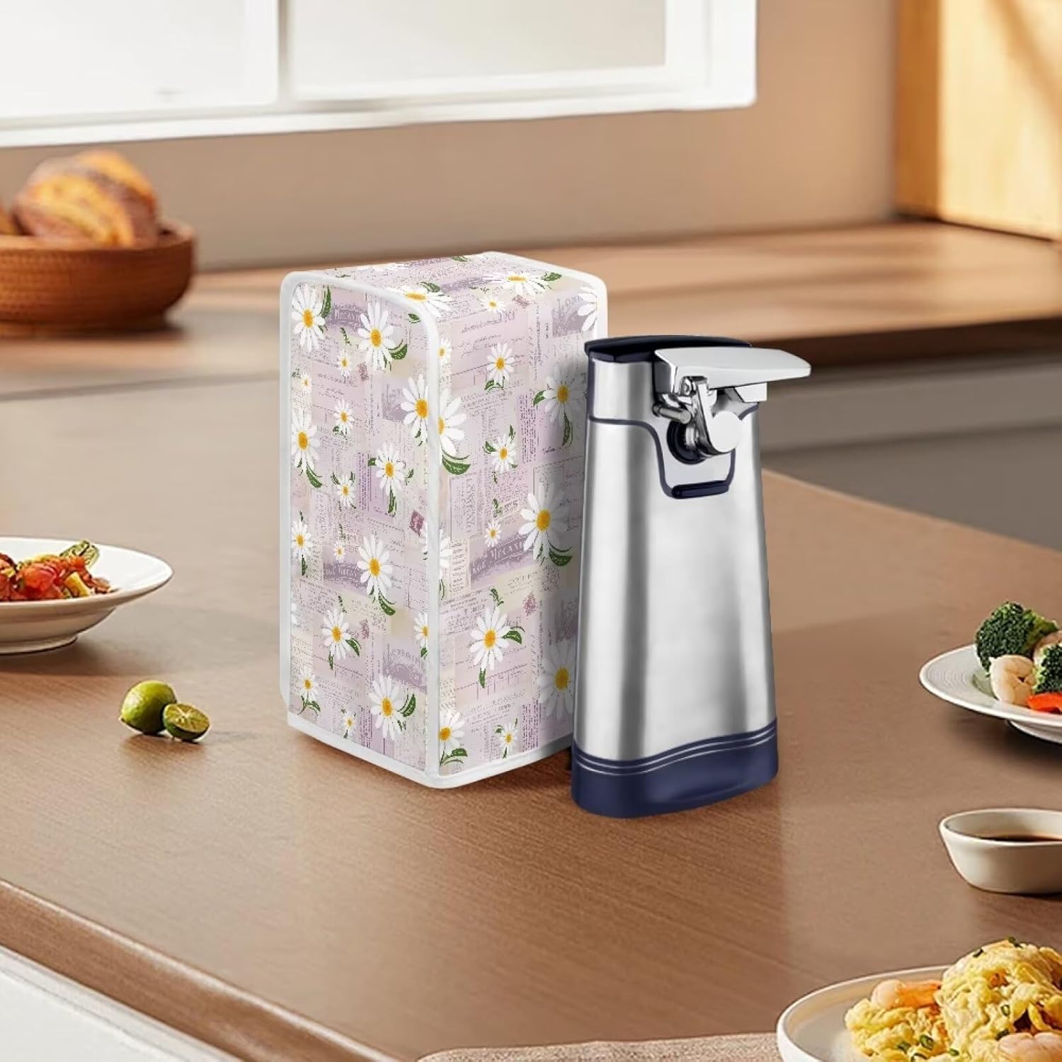 Stylish Daisy Electric Can Opener Dust Cover