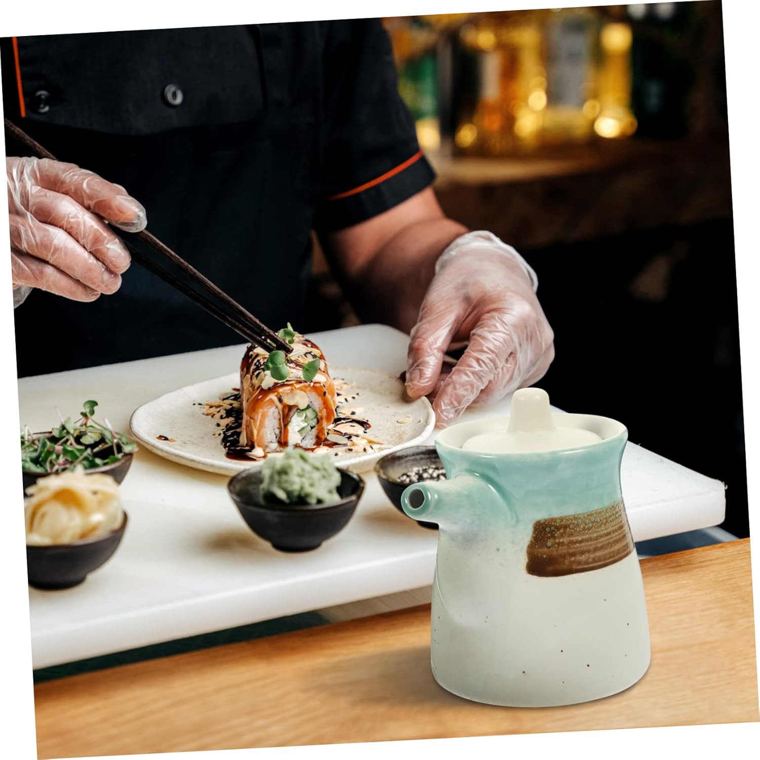 VOSAREA Fine-Crafted Ceramic Seasoning Jar